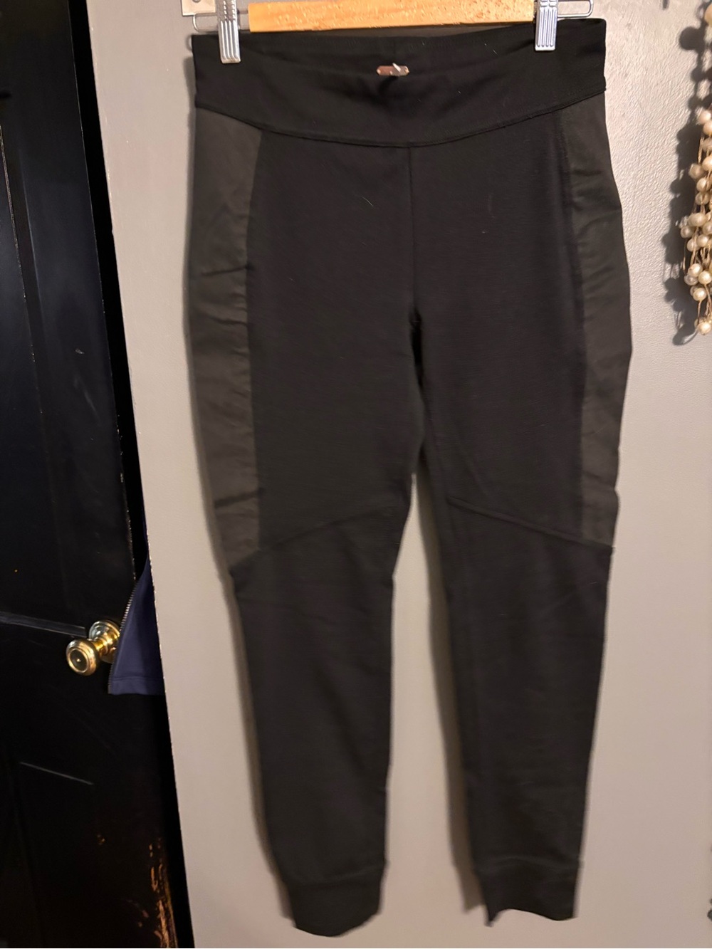 Free People Black Track Jogger Pants